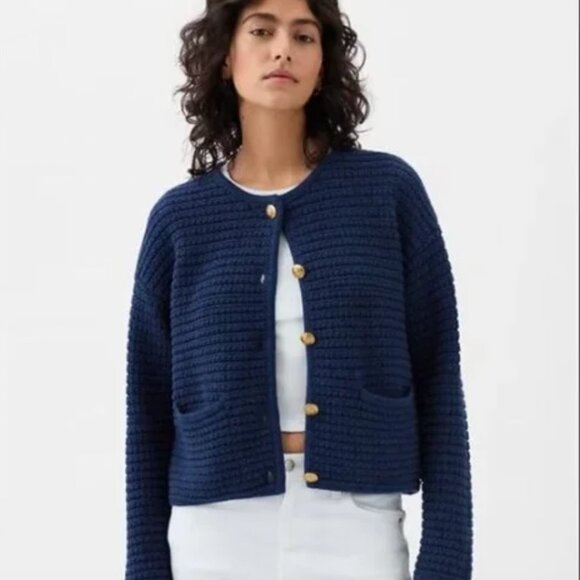 GAP Textured Sweater Jacket, size XXS - Picture 1 of 5
